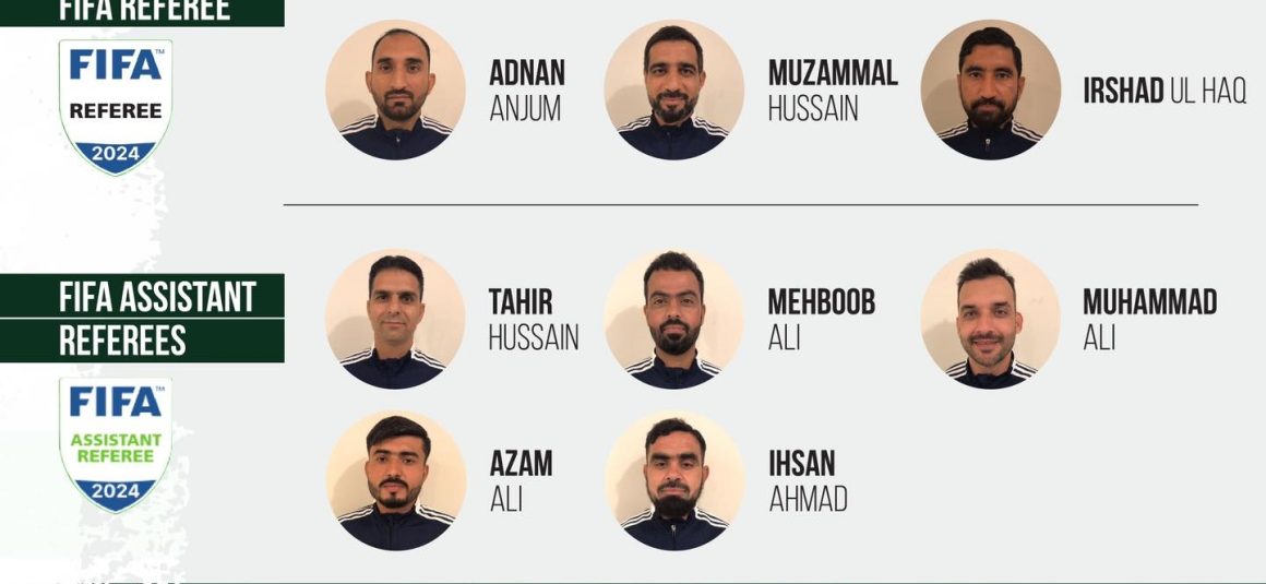 Eight Pakistanis in FIFA Referees List 2024